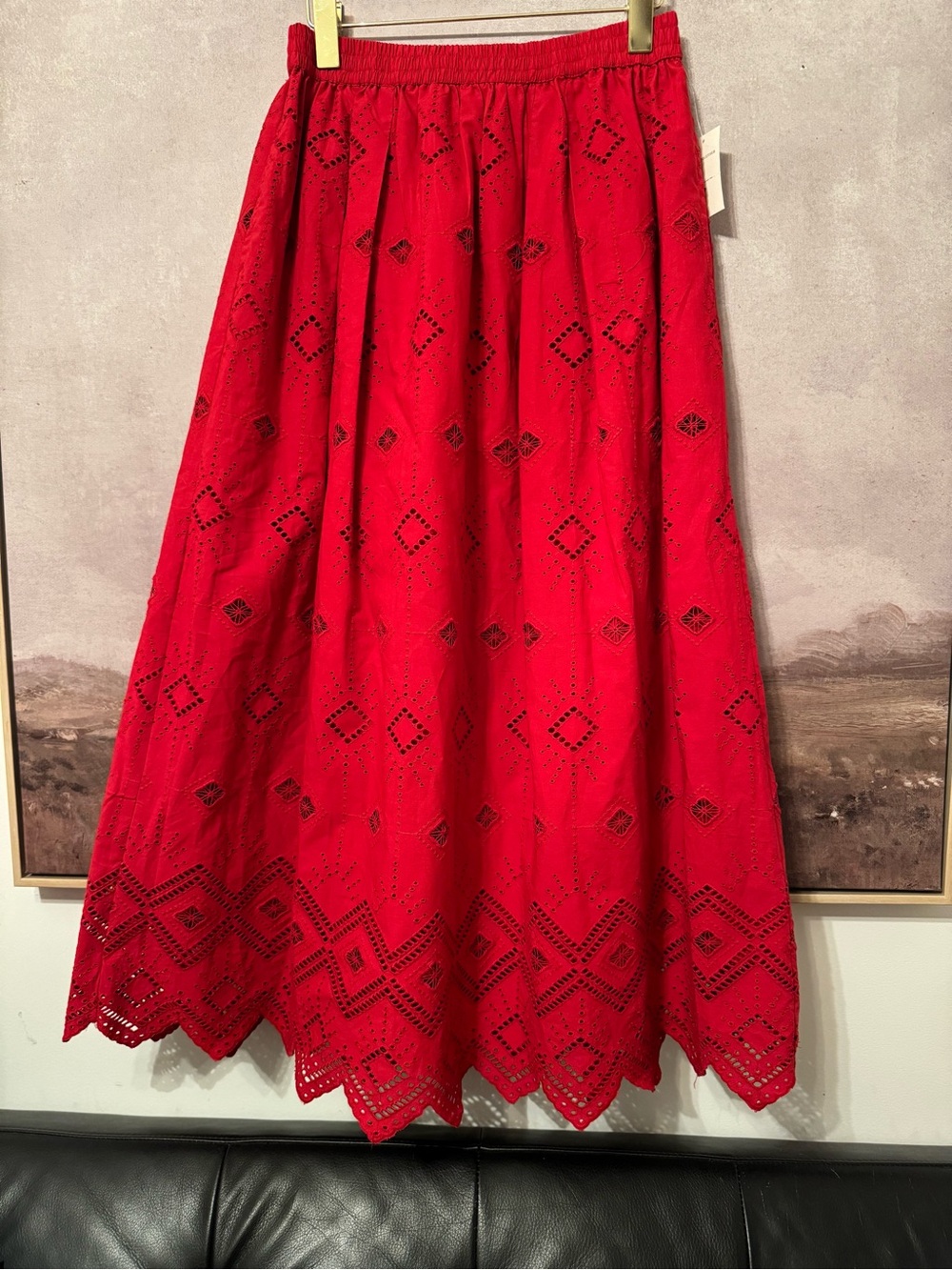 NWT 🔥 Rare 🔥JENNIFER & GRACE THE 🔥/ reach red eyelet Skirt ~ Size S